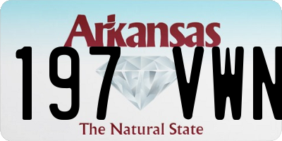 AR license plate 197VWN