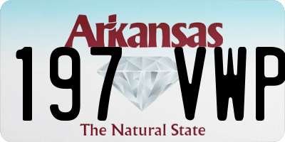 AR license plate 197VWP