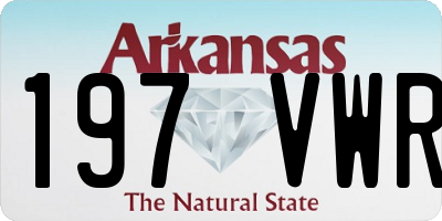AR license plate 197VWR