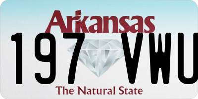 AR license plate 197VWU