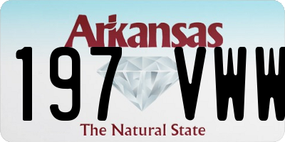 AR license plate 197VWW
