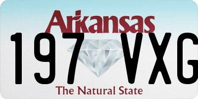 AR license plate 197VXG