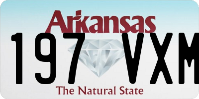 AR license plate 197VXM
