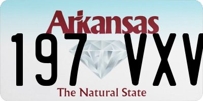 AR license plate 197VXV