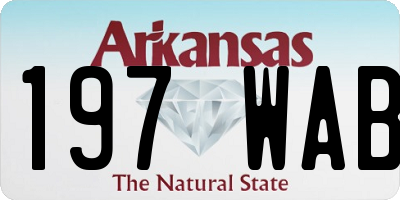 AR license plate 197WAB