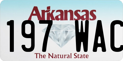 AR license plate 197WAC