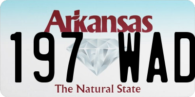 AR license plate 197WAD