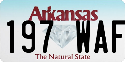 AR license plate 197WAF