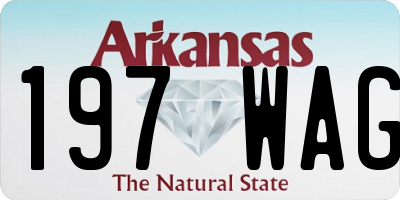 AR license plate 197WAG