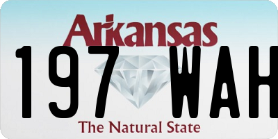 AR license plate 197WAH