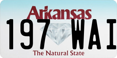 AR license plate 197WAI