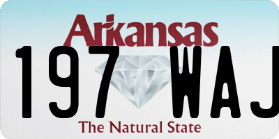 AR license plate 197WAJ