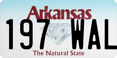AR license plate 197WAL