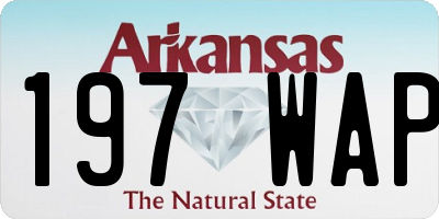 AR license plate 197WAP