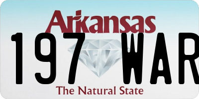 AR license plate 197WAR