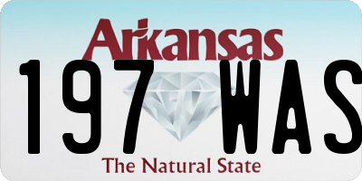 AR license plate 197WAS