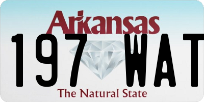 AR license plate 197WAT