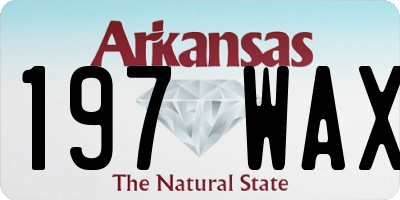 AR license plate 197WAX