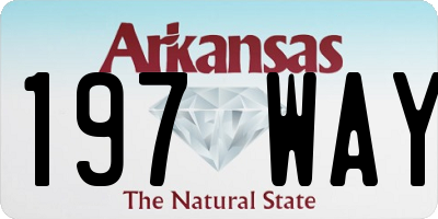 AR license plate 197WAY