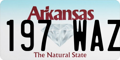 AR license plate 197WAZ