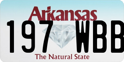 AR license plate 197WBB
