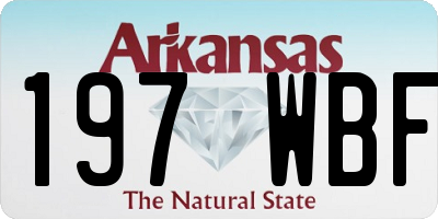 AR license plate 197WBF