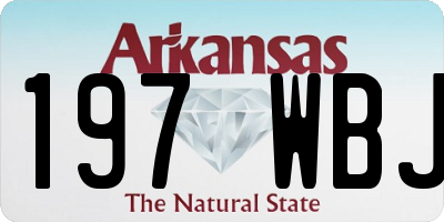 AR license plate 197WBJ
