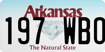 AR license plate 197WBO