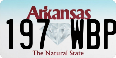 AR license plate 197WBP