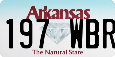 AR license plate 197WBR
