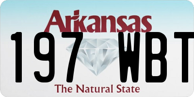 AR license plate 197WBT