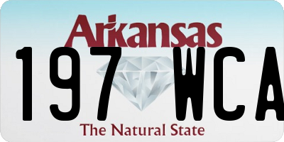 AR license plate 197WCA