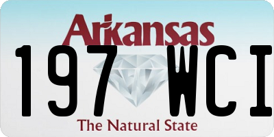 AR license plate 197WCI
