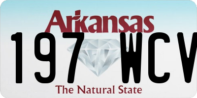 AR license plate 197WCV