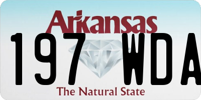 AR license plate 197WDA