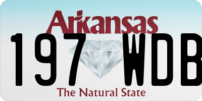 AR license plate 197WDB