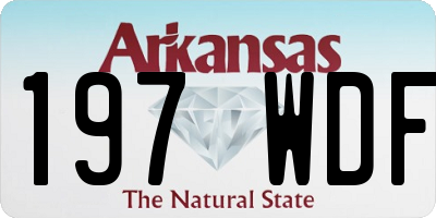 AR license plate 197WDF