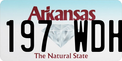 AR license plate 197WDH