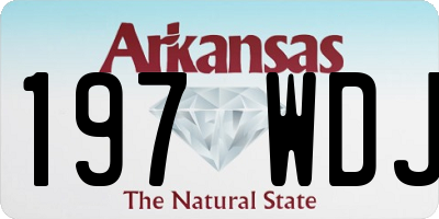 AR license plate 197WDJ