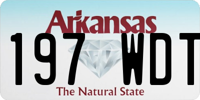 AR license plate 197WDT