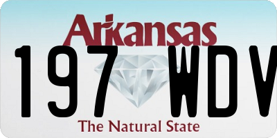 AR license plate 197WDV