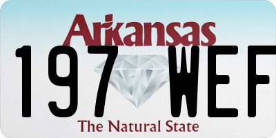 AR license plate 197WEF