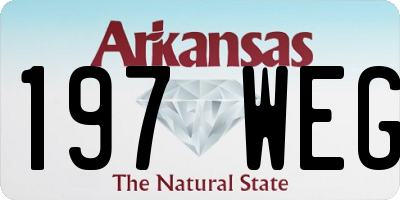 AR license plate 197WEG