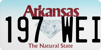 AR license plate 197WEI