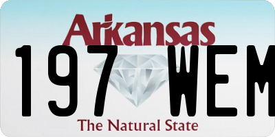 AR license plate 197WEM