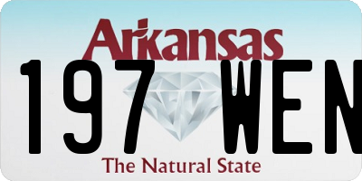 AR license plate 197WEN
