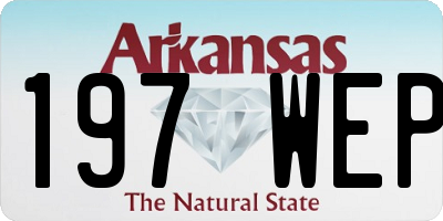 AR license plate 197WEP
