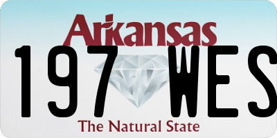 AR license plate 197WES