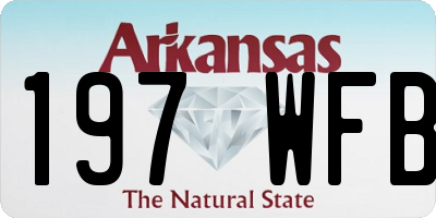 AR license plate 197WFB