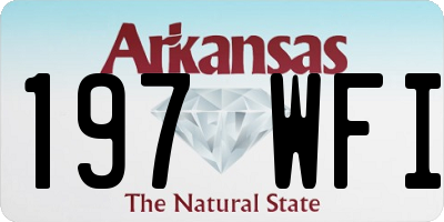 AR license plate 197WFI